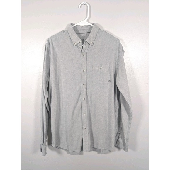 Free Fly Shirt Men's L Performance Gray Button-Up Short-Sleeve‎ Cotton Bamboo - Picture 1 of 10